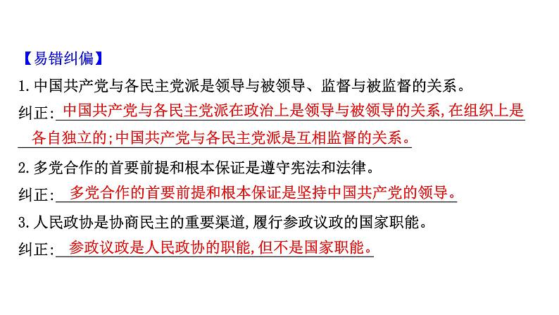 第七课 中国共产党领导的多党合作和政治协商制度课件-2022届高考政治一轮复习人教版必修二政治生活第3页