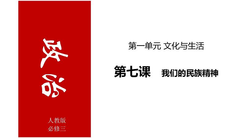 第七课 我们的民族精神 课件-2022届高考政治一轮复习人教版必修三文化生活第4页