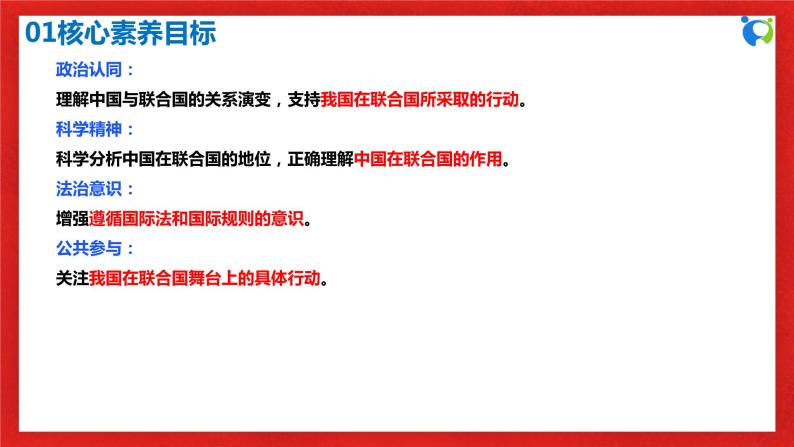 【核心素养目标】部编版选择性必修一4.9.1《中国与联合国》课件+教案+视频+同步分层练习（含答案解析）03