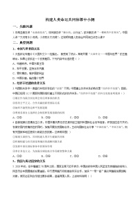 高中政治 (道德与法治)人教统编版选择性必修1 当代国际政治与经济构建人类命运共同体同步达标检测题