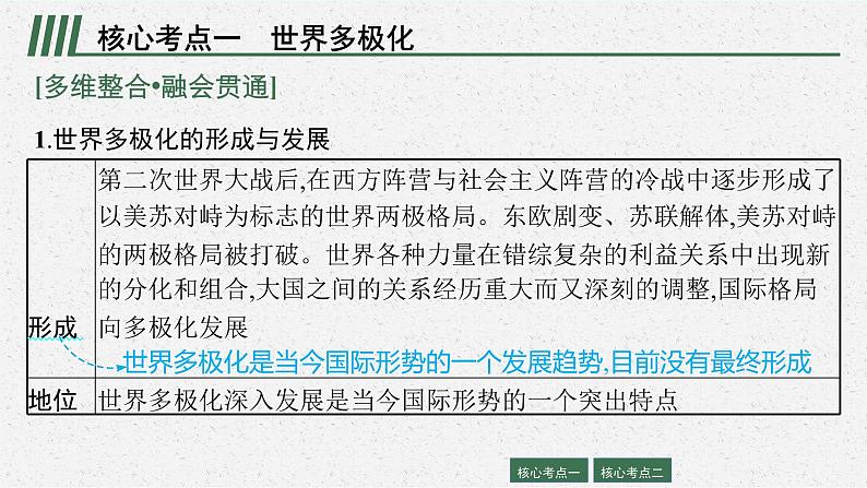 人教版新高考政治二轮复习课件--专题十二　世界多极化与经济全球化07