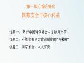 統(tǒng)編版高中政治選擇性必修一：第一單元綜合探究一國家安全與核心利益 課件(共15張PPT)