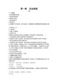 高中政治 (道德与法治)人教统编版必修3 政治与法治第三单元 全面依法治国第八课 法治中国建设法治国家课后练习题