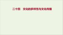 2022高考政治一轮复习作业二十四文化的多样性与文化传播课件