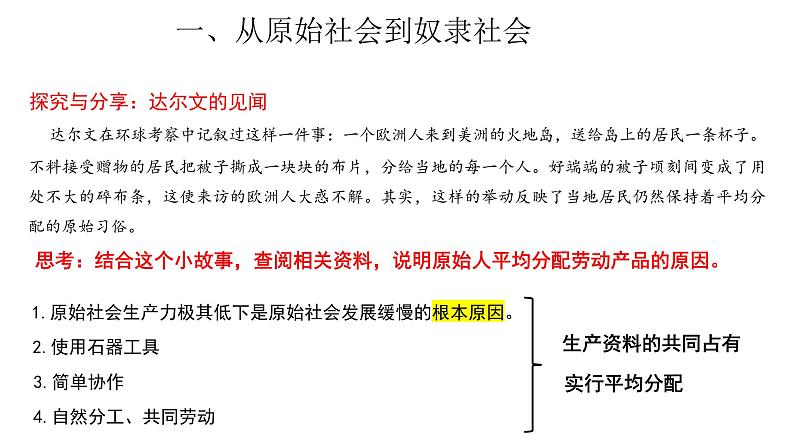 配套新教材-高中思想政治-必修1-1.1 原始社会的解体和阶级社会的演进课件PPT05