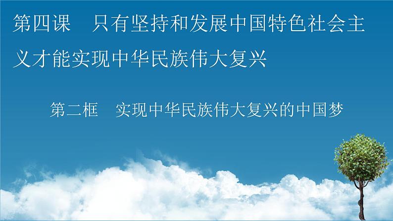 高中政治统编版必修一第4课 第2框实现中华民族伟大复兴的中国梦课件第1页