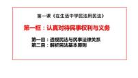 人教统编版选择性必修2 法律与生活认真对待民事权利与义务多媒体教学ppt课件