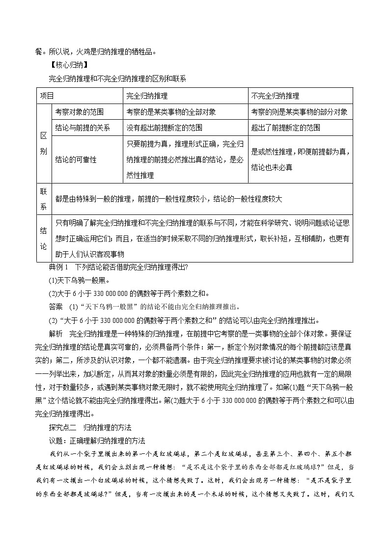 7.1 归纳推理及其方法性 教案 高中政治人教部编版选择性必修3 （2022年）02