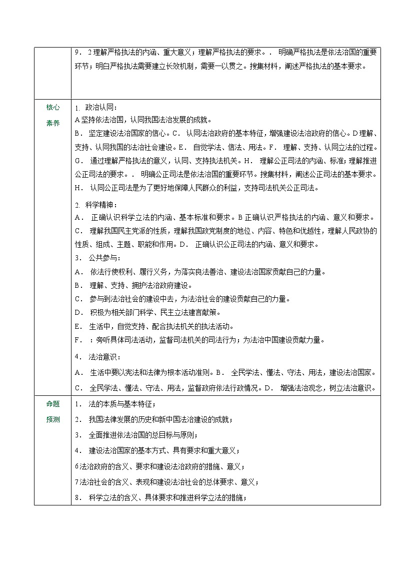 专题07  全面依法治国 （讲义）第2页