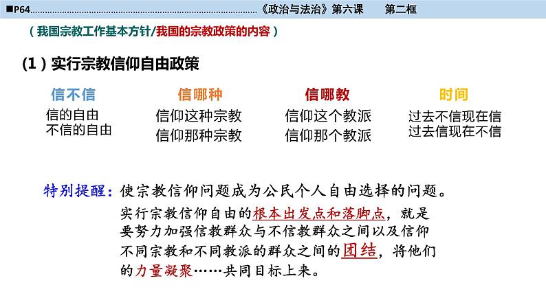 统编版政治必修三《政治与法治》6-2我国的宗教政策与法律课件PPT第8页