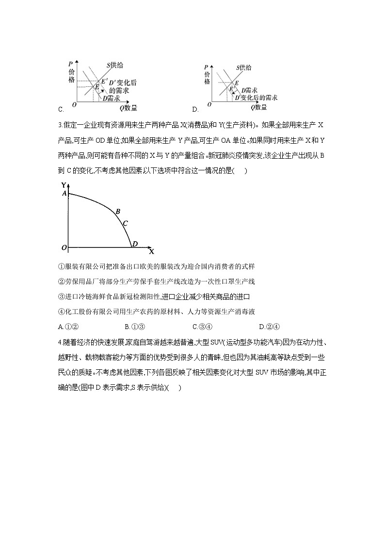 第12题 经济生活中的图表题——【新课标全国卷】2022届高考政治三轮复习考点题号一对一第2页
