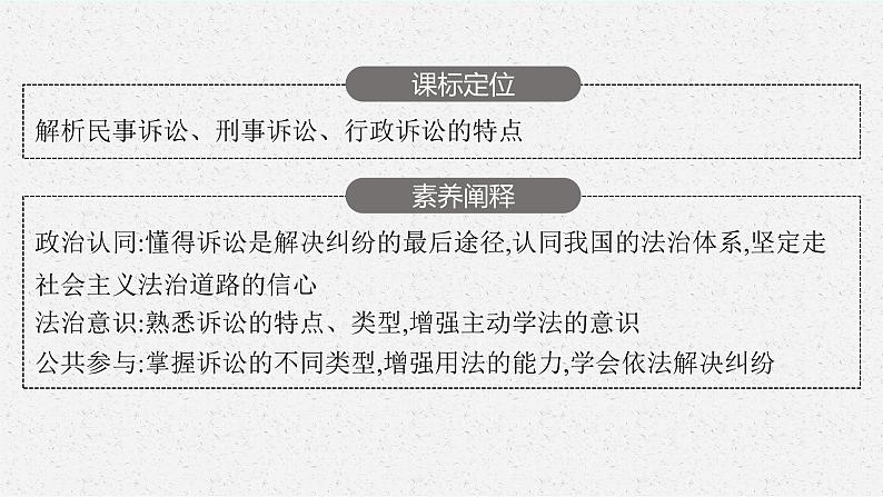 高中新教材部编版政治选择性必修二课件第4单元第9课第2框解析三大诉讼第3页