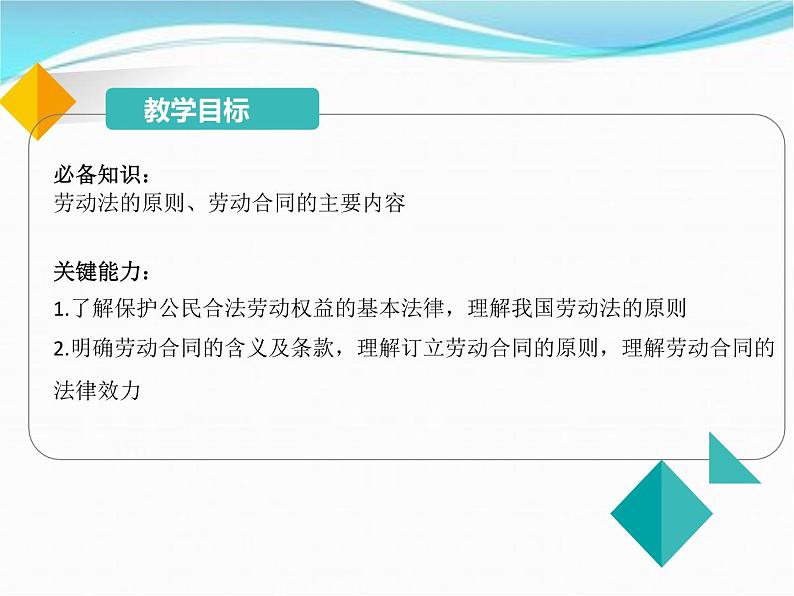 7.1立足职场有法宝课件-2021-2022学年高中政治统编版选择性必修2法律与生活02