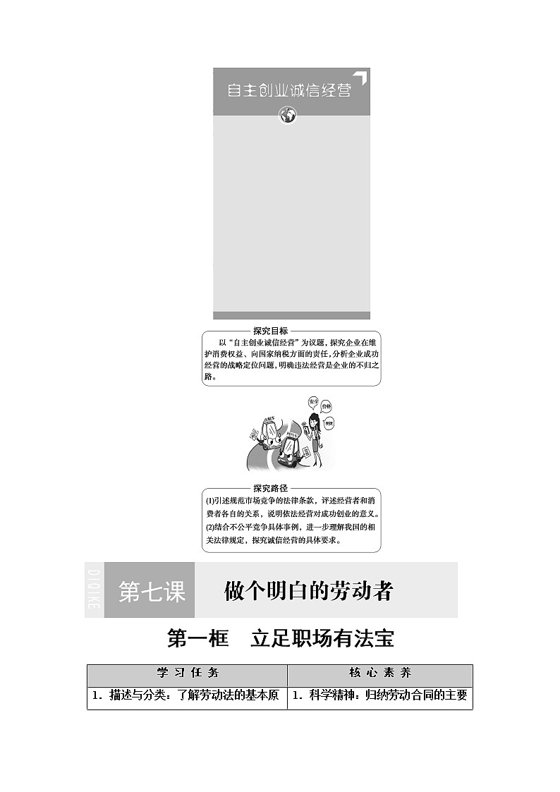 2021 第3单元 第7课 第1框　立足职场有法宝第3页