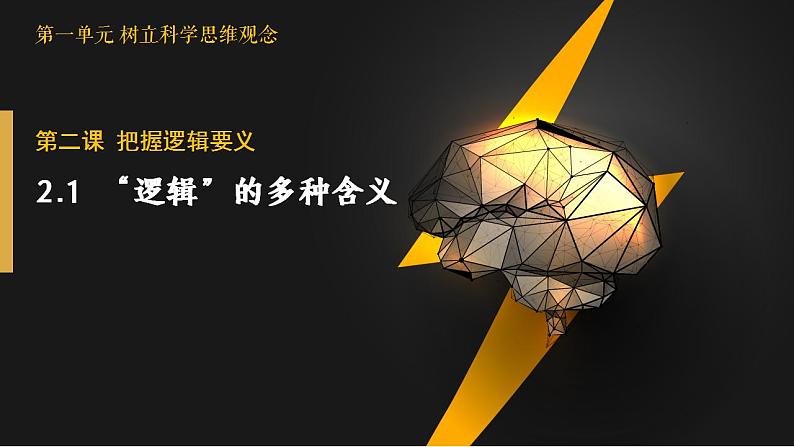 2.1“逻辑”的多种含义课件-2021-2022学年高中政治统编版选择性必修三01