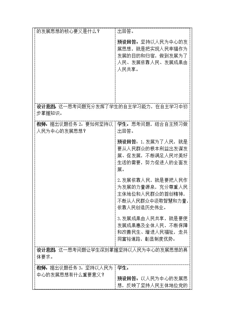 3.1 坚持新发展理念 教学设计-2021-2022学年高中政治统编版必修二经济与社会03