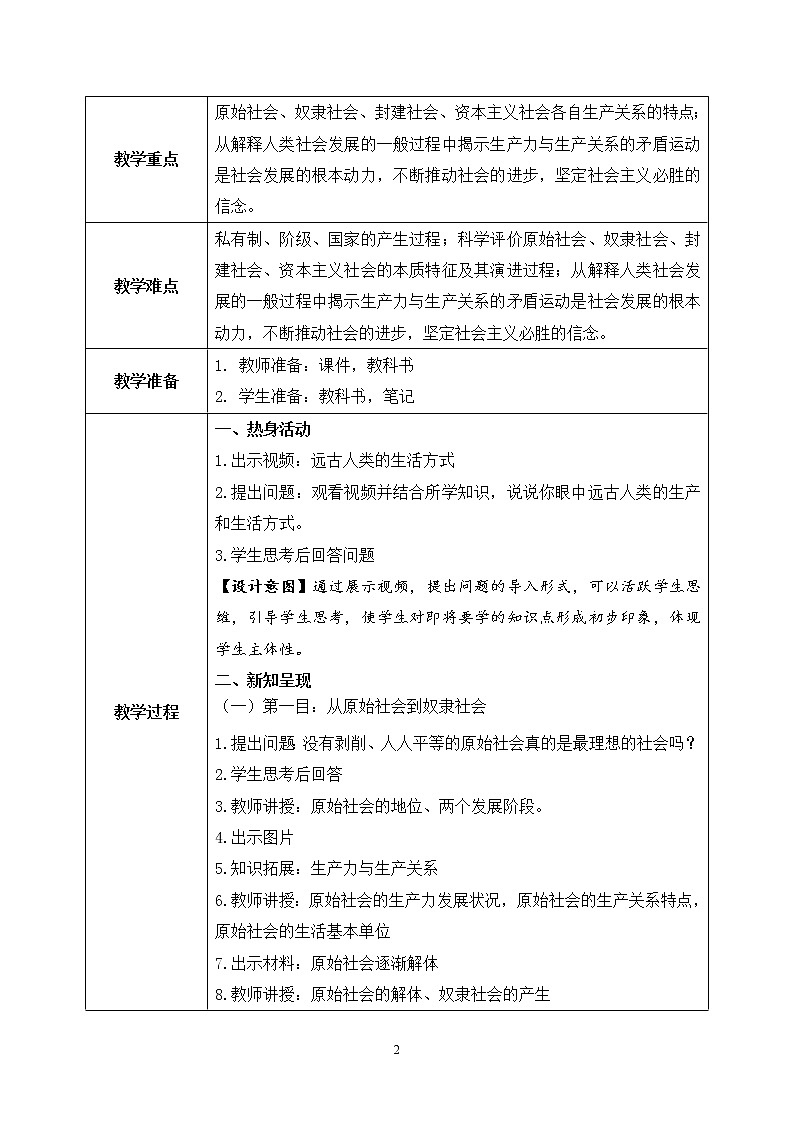 1.1《原始社会的解体和阶级社会的演进》课件+教案+同步练习02