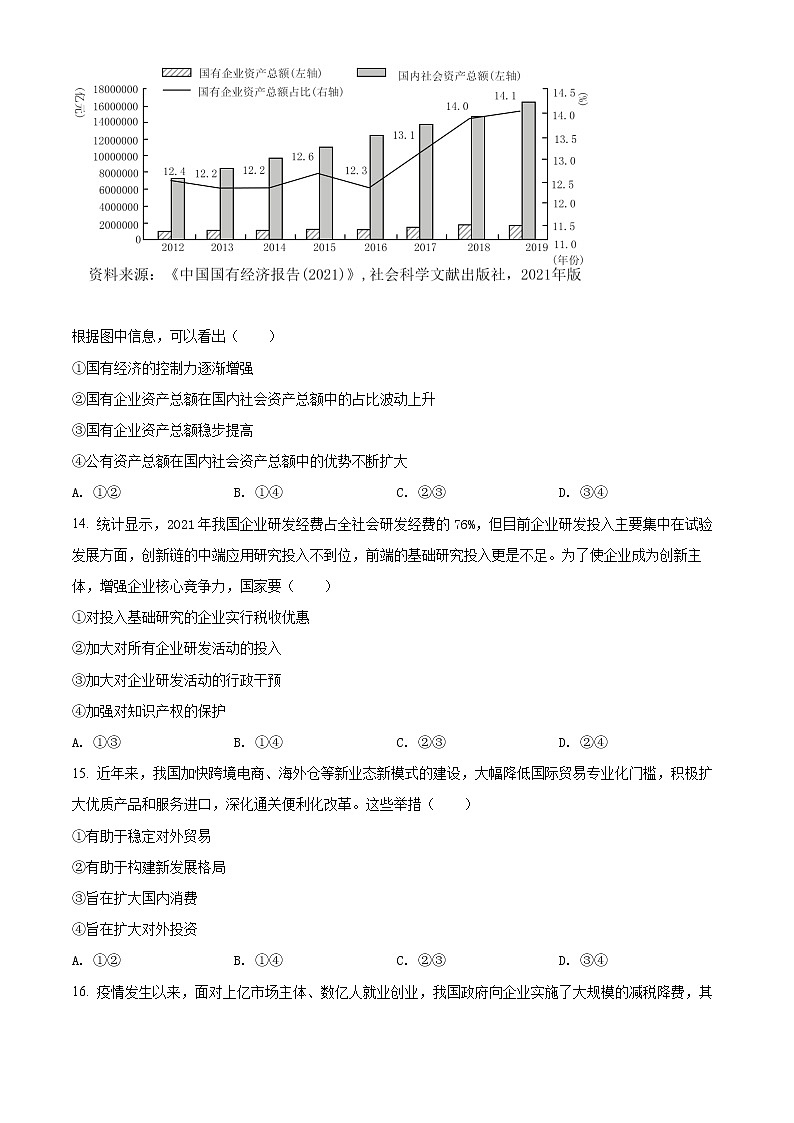 2022年高考浙江卷 政治卷及答案解析（原卷+解析卷）02