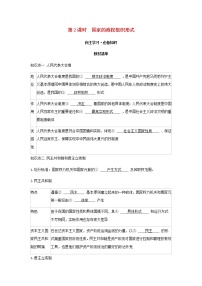 人教统编版选择性必修1 当代国际政治与经济国家的政权组织形式第2课时学案及答案