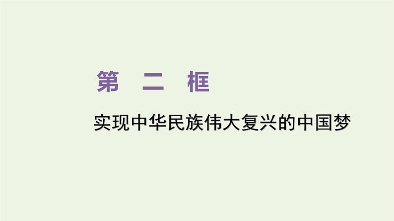 新人教版高中政治必修1第四课只有坚持和发展中国特色社会主义才能实现中华民族伟大复兴第二框实现中华民族伟大复兴的中国梦课件第1页