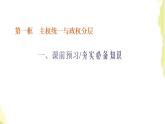 部编版高中政治选择性必修1第一单元各具特色的国家第二课第一框主权统一与政权分层课件