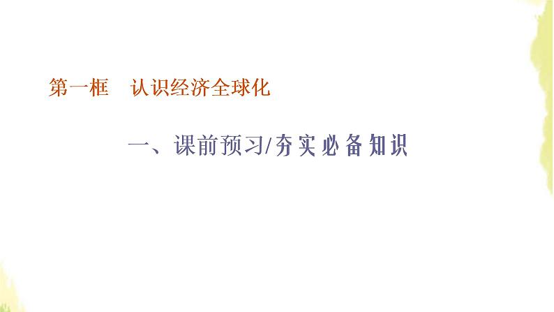 部编版高中政治选择性必修1第三单元经济全球化第六课第一框认识经济全球化课件第3页