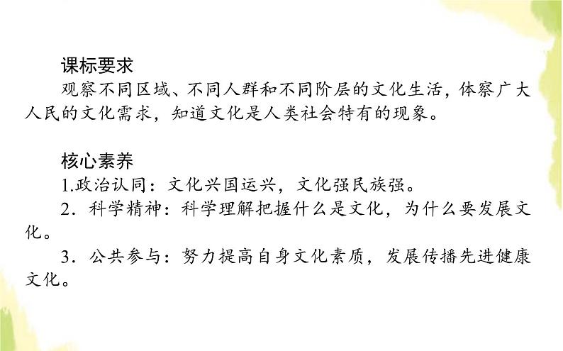 部编版高中政治必修4第三单元文化传承与文化创新7.1文化的内涵与功能课件02