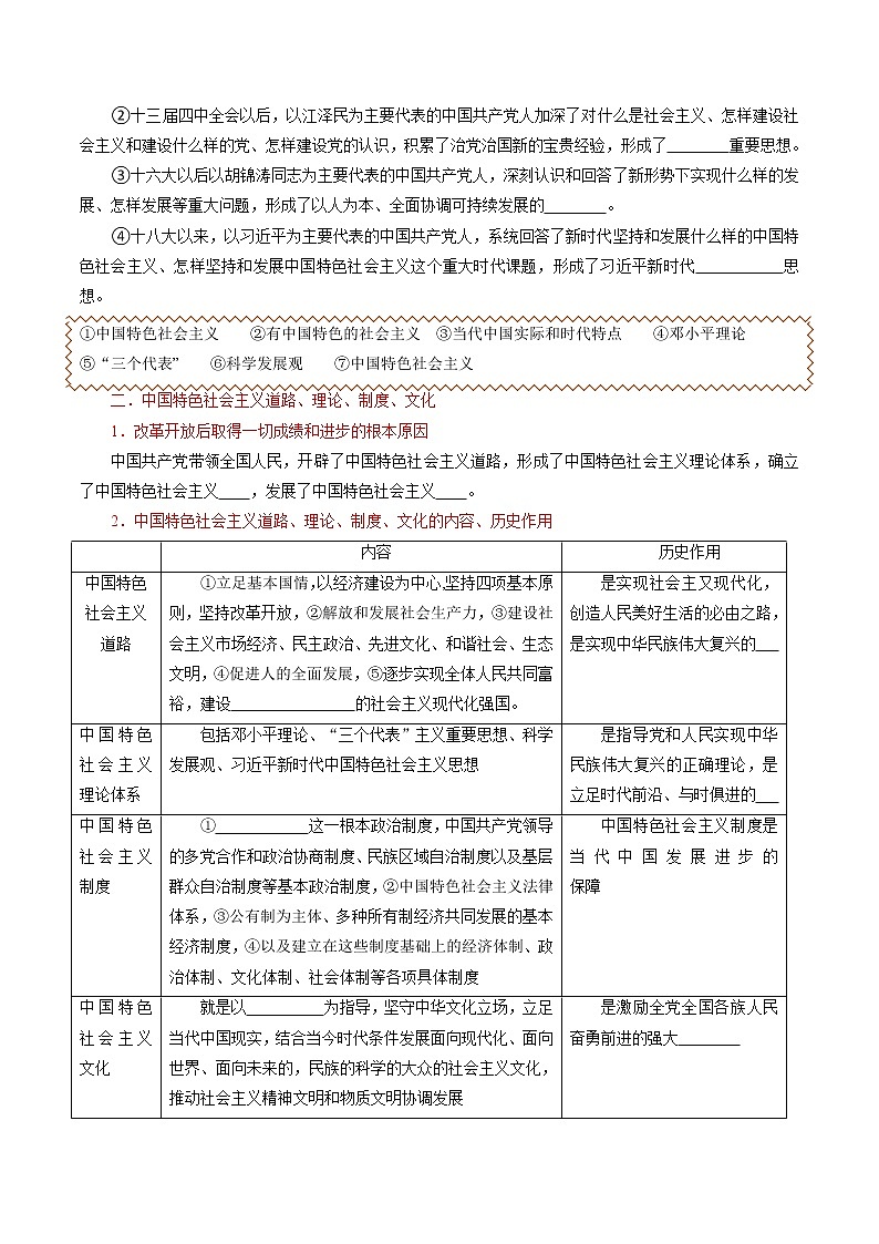 统编版高中政治必修一 3.2 中国特色社会主义的创立、发展和完善 课件+教案+学案+课后练习（4份打包，含答案）02