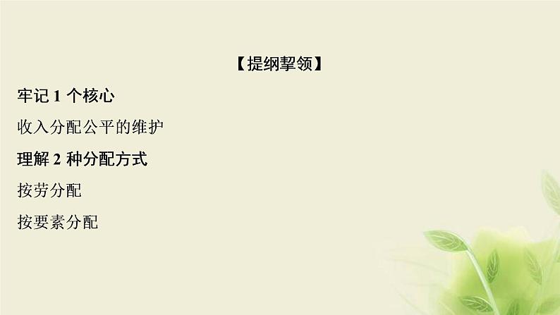 高考政治一轮复习第三单元收入与分配第七课个人收入的分配课件必修1第4页