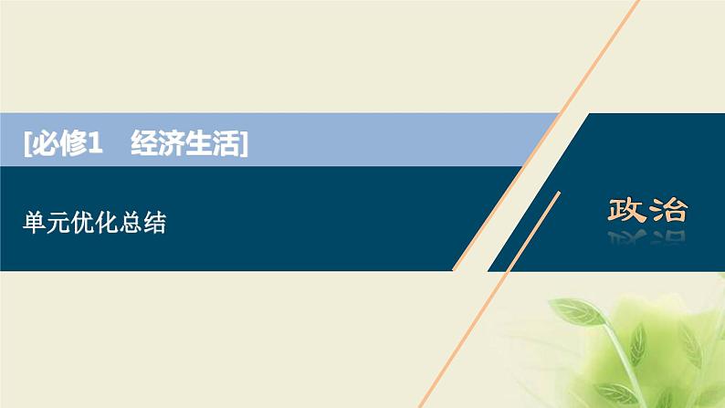 高考政治一轮复习第三单元收入与分配单元优化总结课件必修1第1页