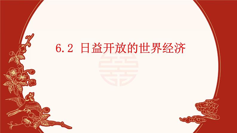 第三单元第六课第二框课件5（选择性必修一）——日益开放的世界经济第1页