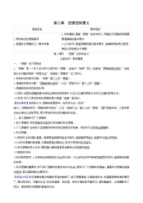 人教统编版选择性必修3 逻辑与思维第一单元 树立科学思维观念第二课 把握逻辑要义“逻辑”的多种含义第1课时学案设计