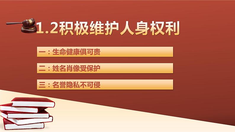 1.2积极维护人身权利 课件4选择性必修二法律与生活第1页