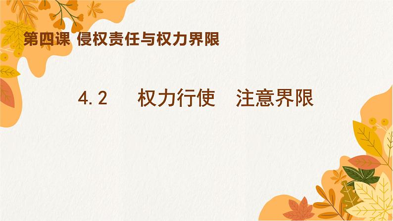 4.2 权利行使 注意界限 课件4选择性必修二法律与生活02