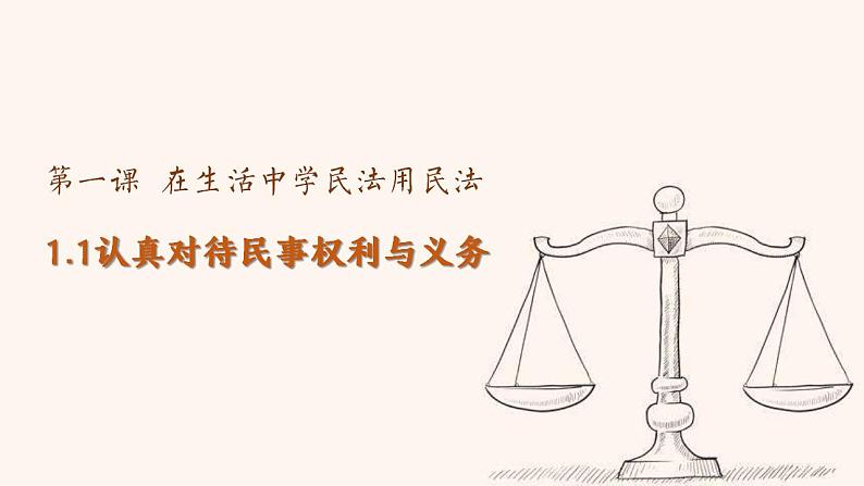 1.1认真对待民事权利与义务 课件-2021-2022学年高中政治统编版选择性必修2法律与生活01