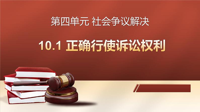 10.1 正确行使诉讼权利 课件7选择性必修2法律与生活01