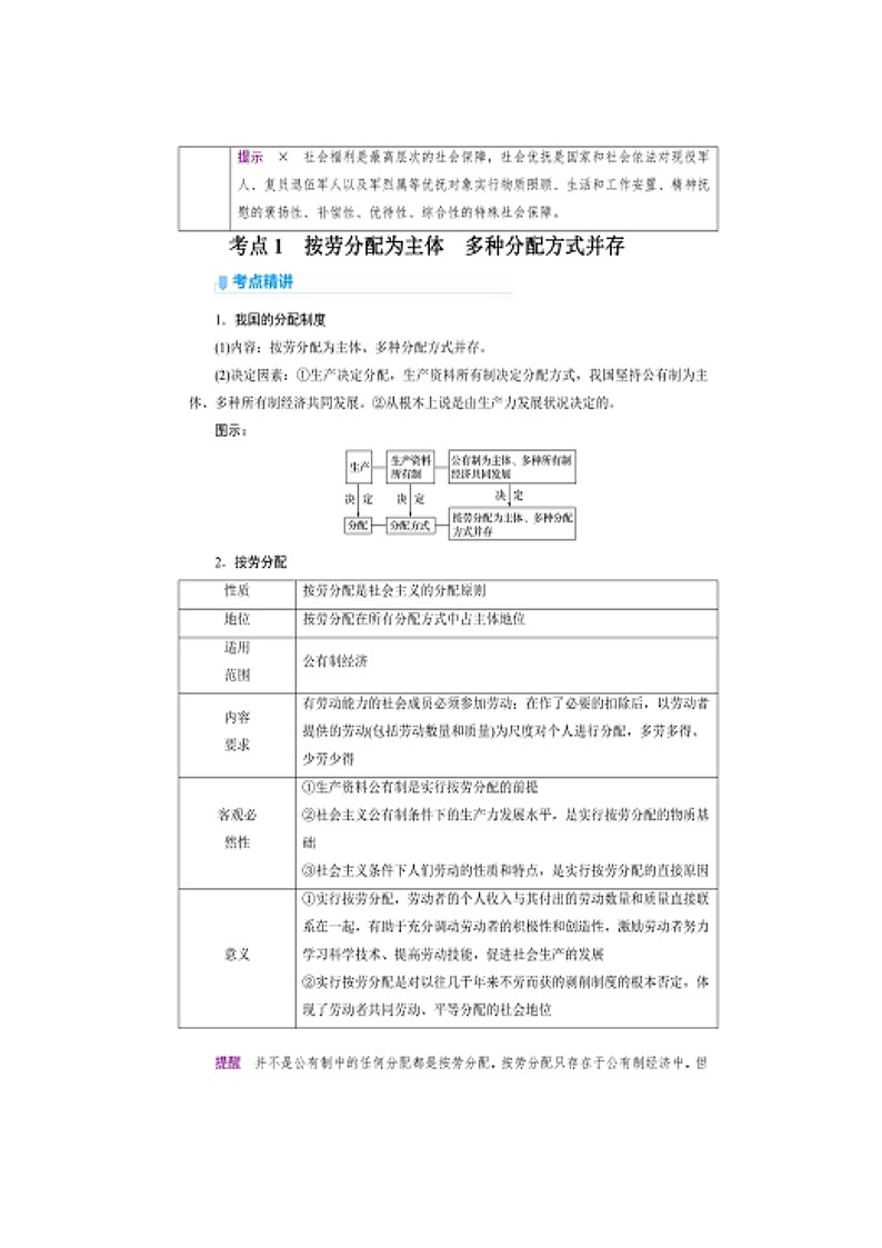 我国的个人收入分配与社会保障---2023高考政治一轮复习知识点精讲第3页