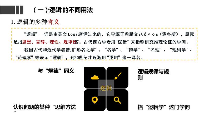 2.1 “逻辑”的多种含义 课件6选择性必修三逻辑与思维第3页