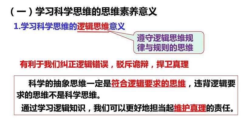 3.2 学习科学思维的意义 课件1选择性必修3逻辑与思维03