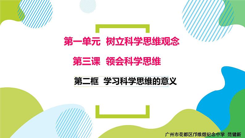 3.2 学习科学思维的意义 课件4选择性必修3逻辑与思维01