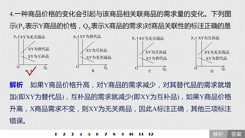 新高考政治（鲁京津琼）二轮复习必修1第1单元曲线类选择题专练含答案课件第7页