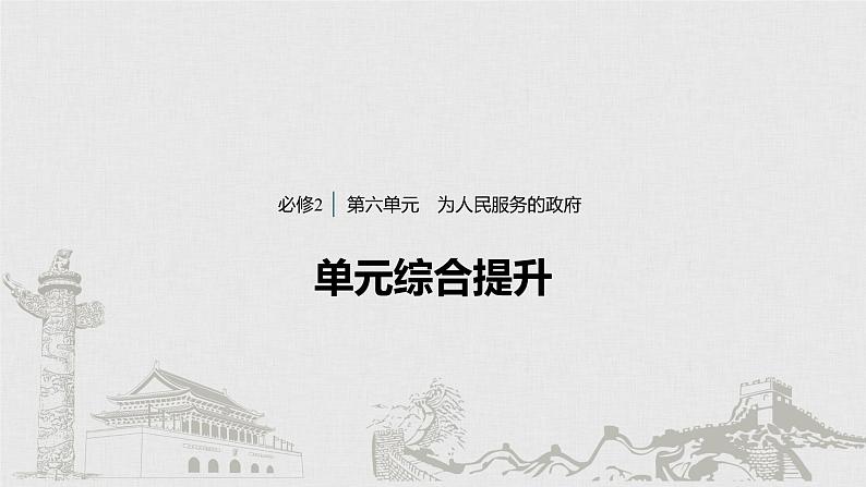 高考政治二轮复习必修2第6单元综合提升微专题6课件第1页