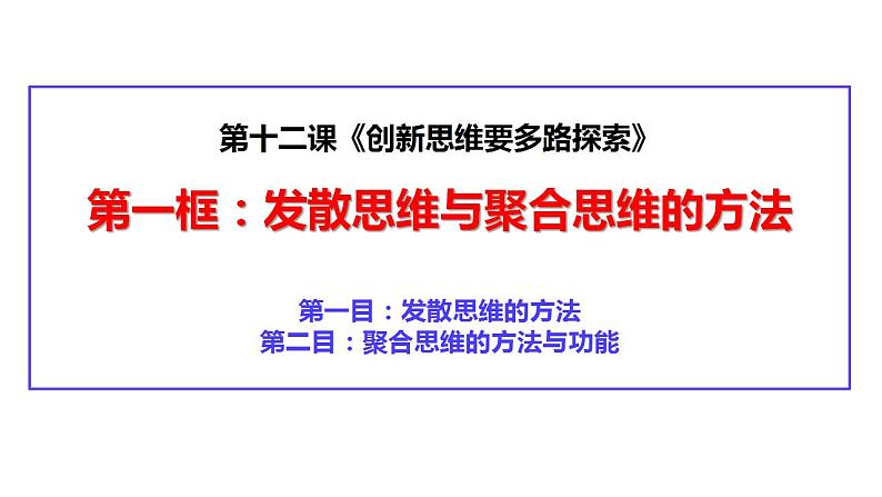 12.1 发散思维与聚合思维的方法 课件 7选择性三逻辑与思维第1页