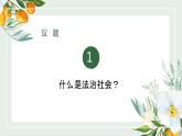 8.3 法治社会 （教学课件）-武城县迪尔中学高中政治人教统编版必修三