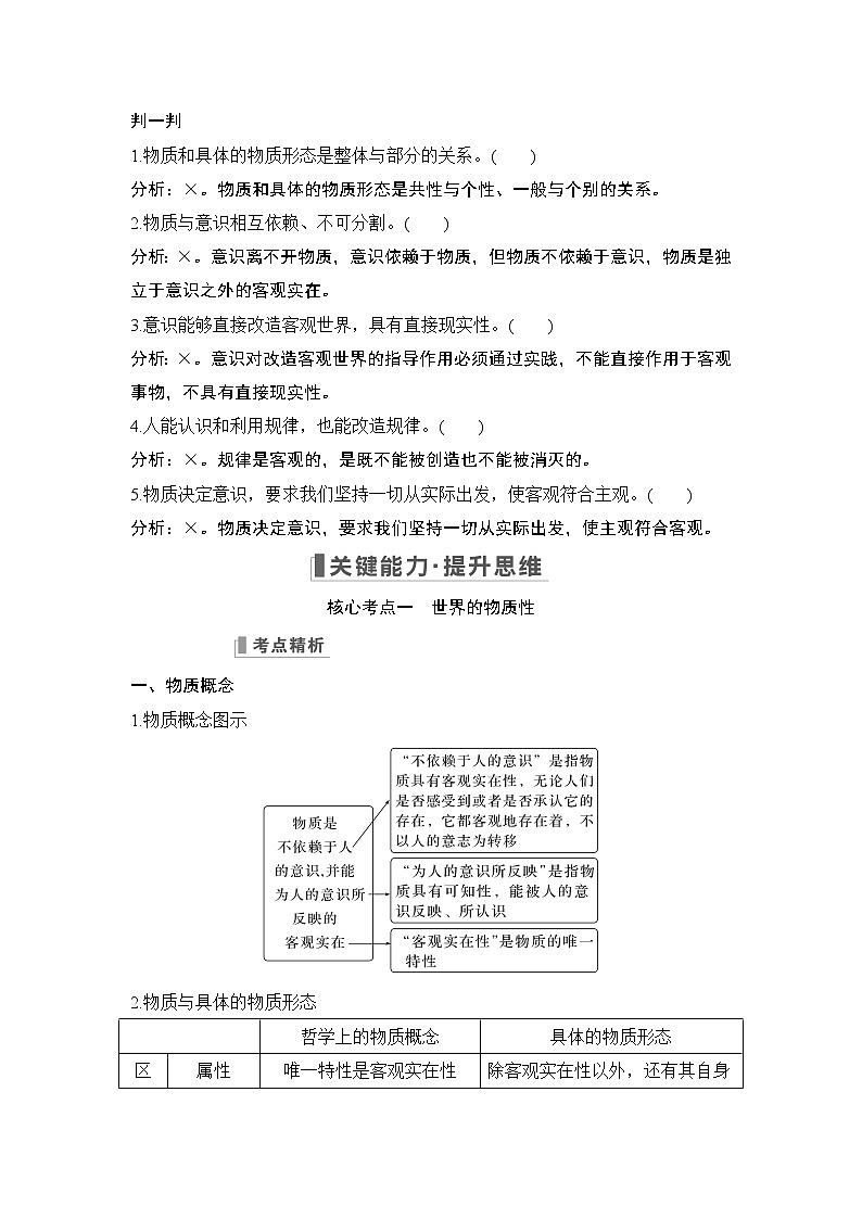 2023版高考政治（新教材）总复习一轮讲义第二课　探究世界的本质第2页