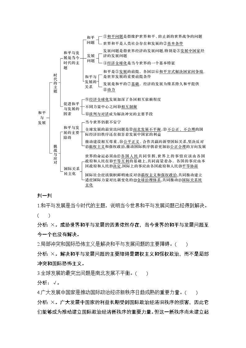 2023版高考政治（新教材）总复习一轮讲义第四课　和平与发展第2页