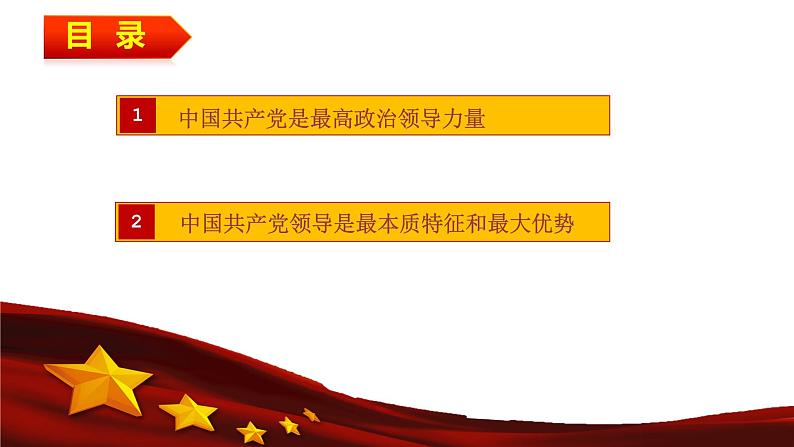 高中政治 中国共产党领导是最本质特征和最大优势 第三讲第一 二目PPT 课件第2页