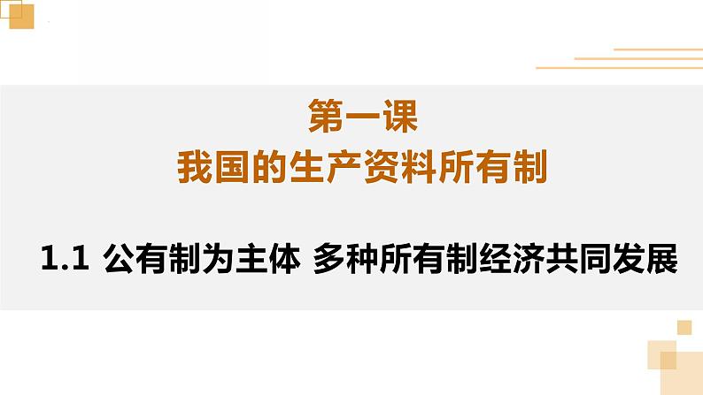 1.1 公有制为主体  多种所有制经济共同发展课件16统编版必修二第2页