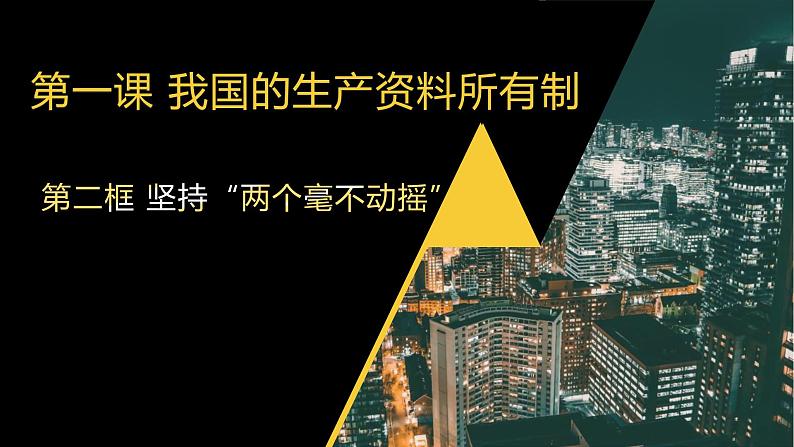 1.2 坚持“两个毫不动摇”  课件12必修二经济与社会第1页