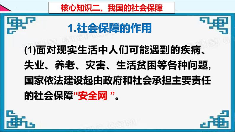 4.2 我国的社会保障 课件4必修二经济与社会第5页